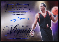 Allen Iverson 2025 Leaf ITG Used Sports Vignette Autographs Navy #VAI1 #18/35 at PristineAuction.com
