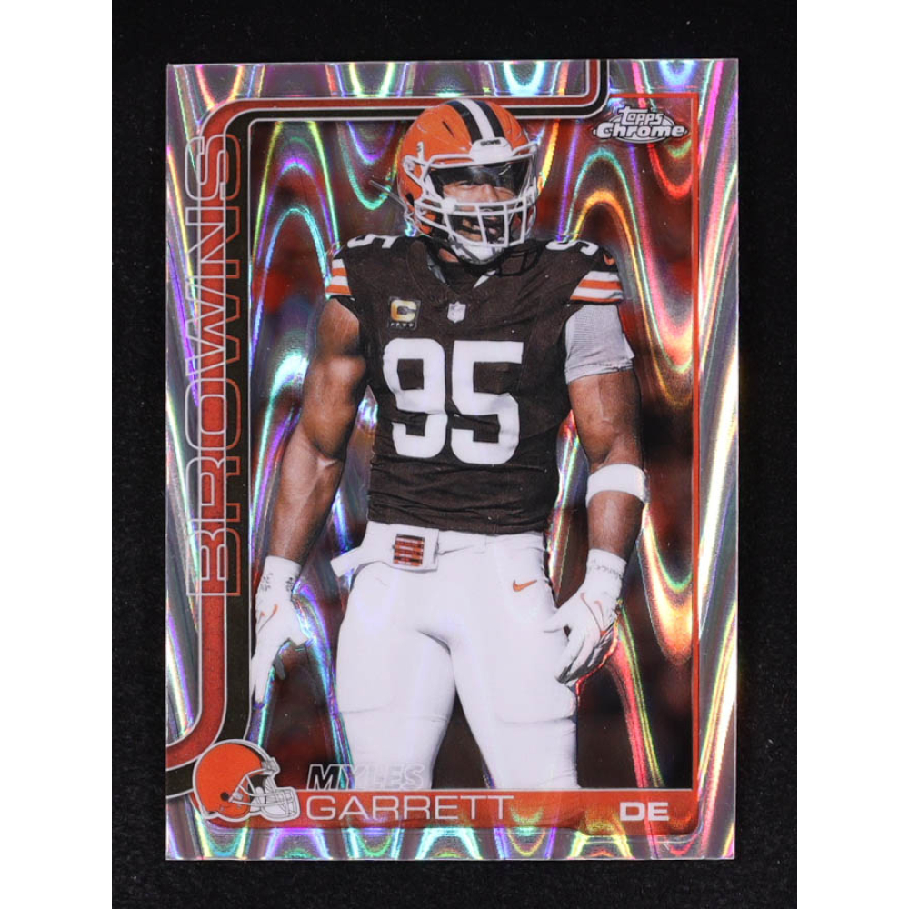 Myles Garrett 2025 Topps Chrome Ray Wave Refractors #70 at PristineAuction.com