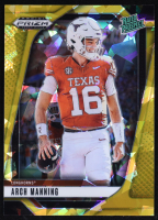 Arch Manning 2025 Panini Prizm Draft Picks Prizms Gold Ice #166 RC at PristineAuction.com