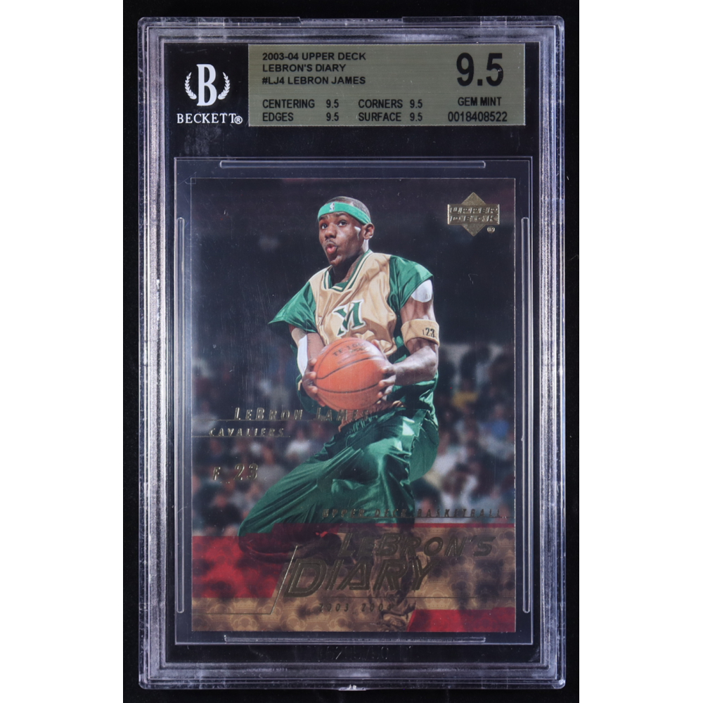LeBron James 2003-04 Upper Deck LeBron's Diary #LJ4 RC (Beckett 9.5) at PristineAuction.com