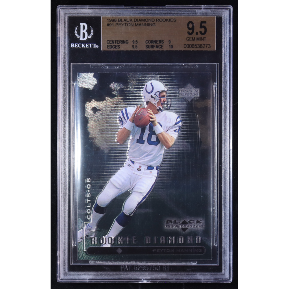Peyton Manning 1998 Black Diamond Rookies #91 RC (Beckett 9.5) at PristineAuction.com