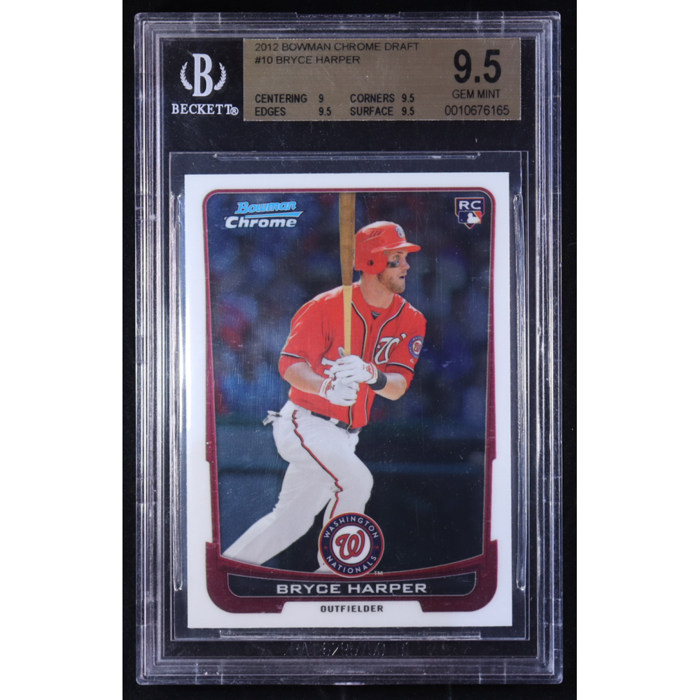Bryce Harper 2012 Bowman Chrome Draft #10 RC (Beckett 9.5) at PristineAuction.com