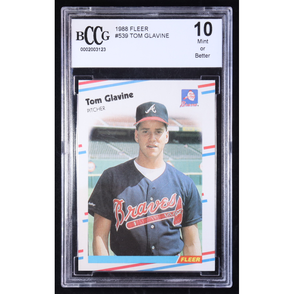 Tom Glavine 1988 Fleer #539 RC (Beckett 10) at PristineAuction.com
