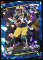 Jayden Reed 2025 Panini Prizm Prizms Blue Ice #25 #76/99 at PristineAuction.com