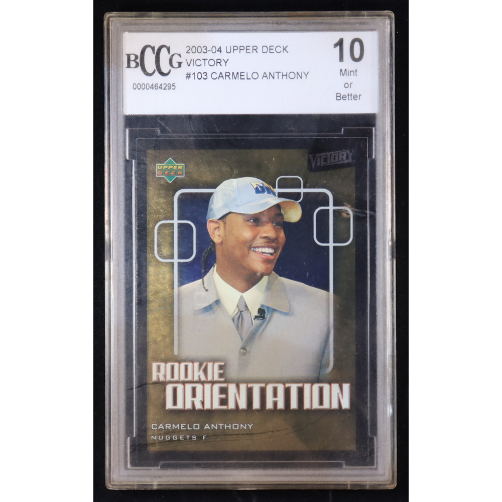 Carmelo Anthony 2003-04 Upper Deck Victory #103 RC (BCCG 10) at PristineAuction.com