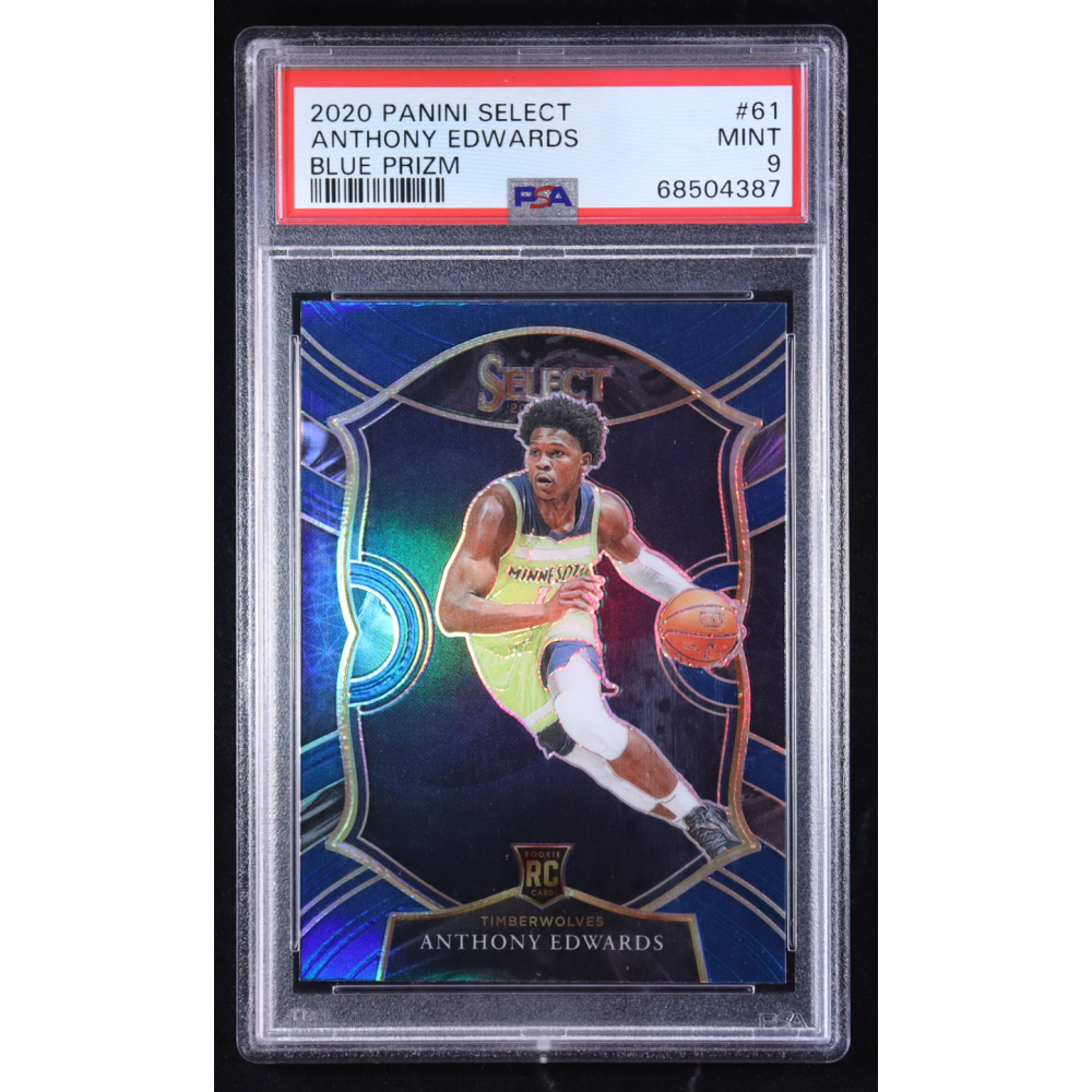 Anthony Edwards 2020-21 Select Prizms Blue #61 RC (PSA 9) at PristineAuction.com