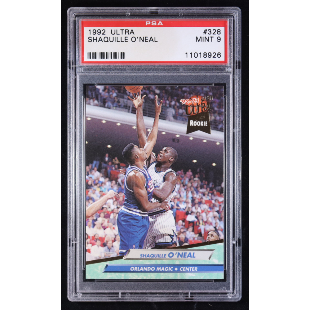 Shaquille O'Neal 1992-93 Ultra #328 RC (PSA 9) at PristineAuction.com