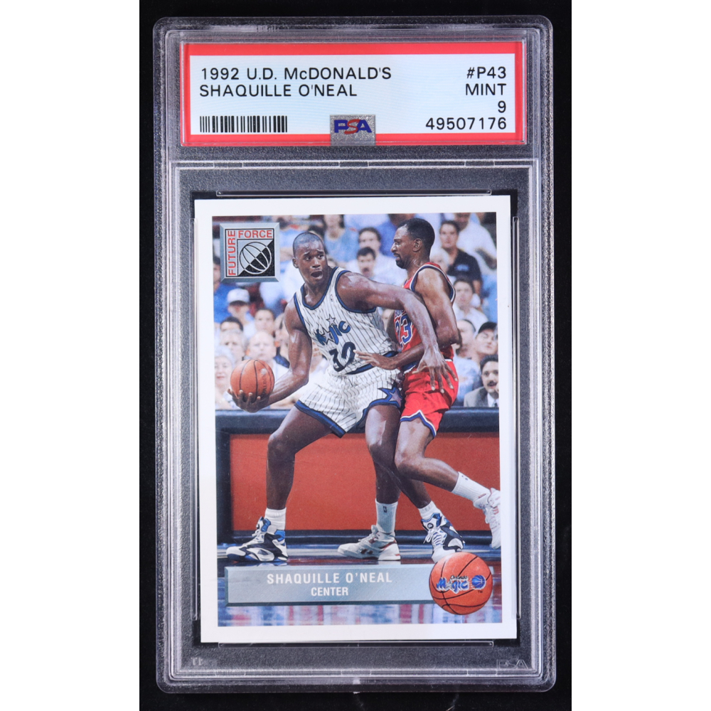 Shaquille O'Neal 1992-93 Upper Deck McDonald's #P43 RC (PSA 9) at PristineAuction.com