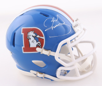 Karl Mecklenburg Signed Broncos Throwback Alternate Speed Mini Helmet (JSA) at PristineAuction.com