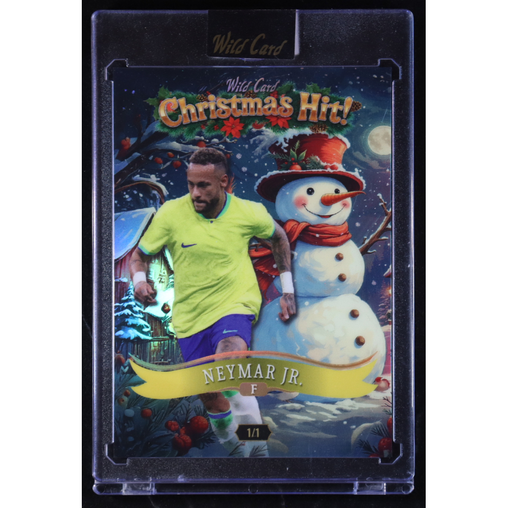 Neymar Jr. 2025 Wild Card Holiday Hits Christmas Hit Snowman Holo #HHCHF4NJ #1/1 at PristineAuction.com