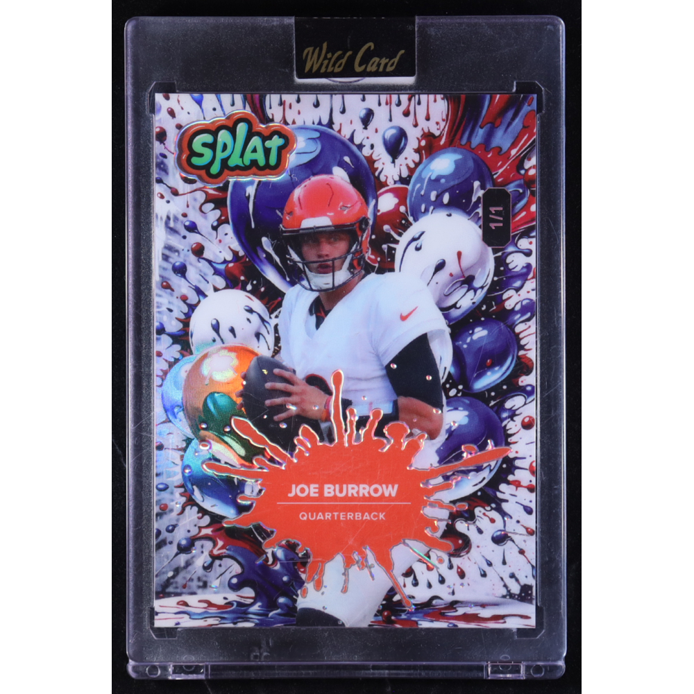Joe Burrow 2025 Wild Card Splat Holo #SUSBAL11JB #1/1 at PristineAuction.com