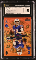 Josh Allen 2024 Wild Card 5 Card Draw Stacked King Of Clubs - Promo Gold Lazers #SDPC-JAN #1/1 (CGC 10) at PristineAuction.com