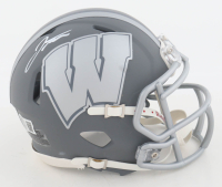 Jonathan Taylor Signed Wisconsin Badgers Slate Alternate Speed Mini Helmet (Beckett) at PristineAuction.com