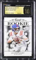 Jaxson Dart 2024 Leaf Special Release Rookie Achievement #RA-23 (CGC Pristine 10 | Black Label) at PristineAuction.com