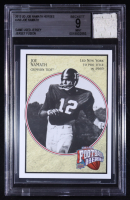 Joe Namath 2013 Upper Deck Joe Namath Heroes #JN9 with Game-Used Jersey Piece (BGS 9) at PristineAuction.com