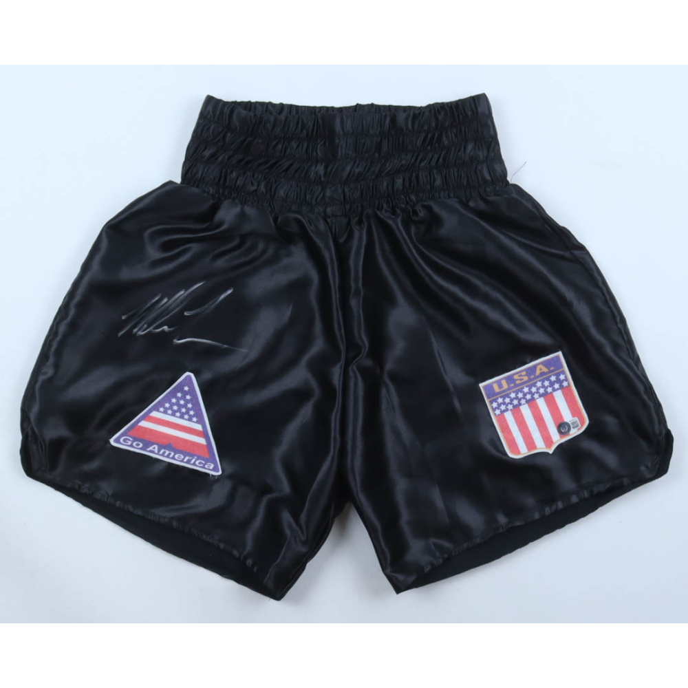 Mike Tyson Signed Boxing Trunks (Beckett) at PristineAuction.com