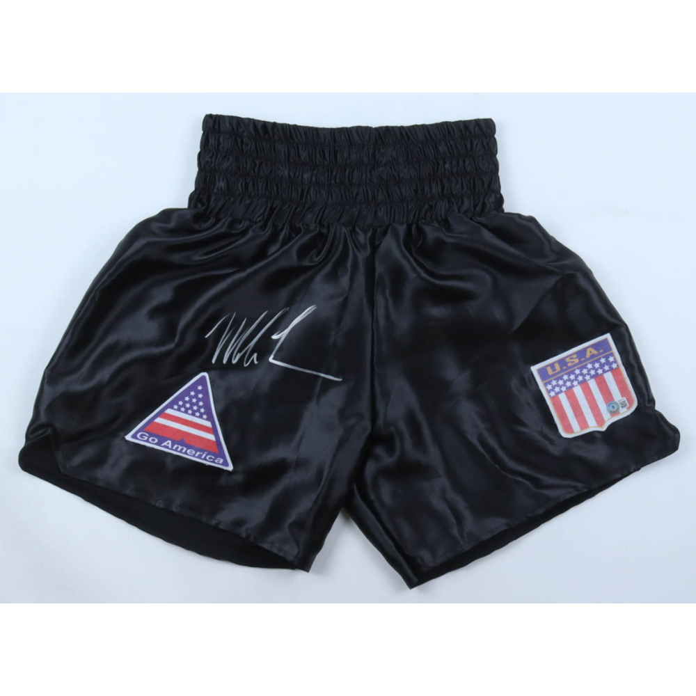 Mike Tyson Signed Boxing Trunks (Beckett) at PristineAuction.com
