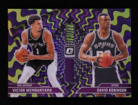 David Robinson / Victor Wembanyama 2024-25 Donruss Optic Optical Illusions Purple #5 at PristineAuction.com