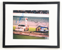 Dale Earnhardt Jr. & Michael Waltrip Signed NASCAR Custom Framed Photo Display (Beckett) at PristineAuction.com