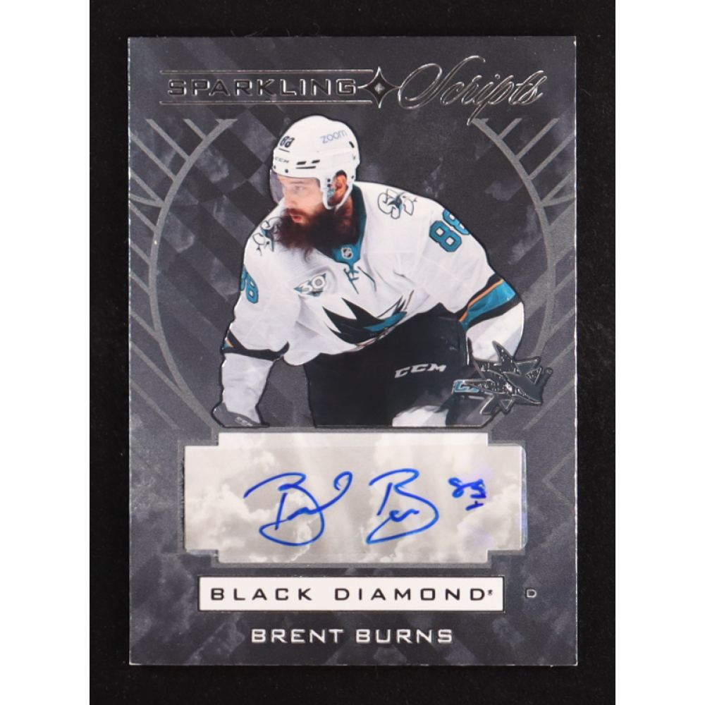 Brent Burns 2021-22 Black Diamond Sparkling Scripts Autographs #SC-BB at PristineAuction.com