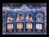 Don Mattingly / Rickey Henderson / Dave Righetti 2025 Leaf A Bronx Legacy Season Leaders Platinum #SL11 #8/8 at PristineAuction.com