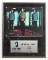William Shatner, Leonard Nimoy & DeForest Kelley Signed LE "Star Trek: The Original Series" Custom Plaque Photo Display (Beckett) at PristineAuction.com