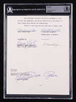 Pete Rose Signed "Banned from Baseball" Document (BAS) at PristineAuction.com