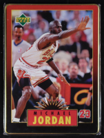 Michael Jordan 1996 Upper Deck Jordan Metal Red Black #4 at PristineAuction.com