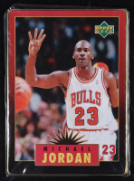 Michael Jordan 1996 Upper Deck Jordan Metal Red Black #5 at PristineAuction.com