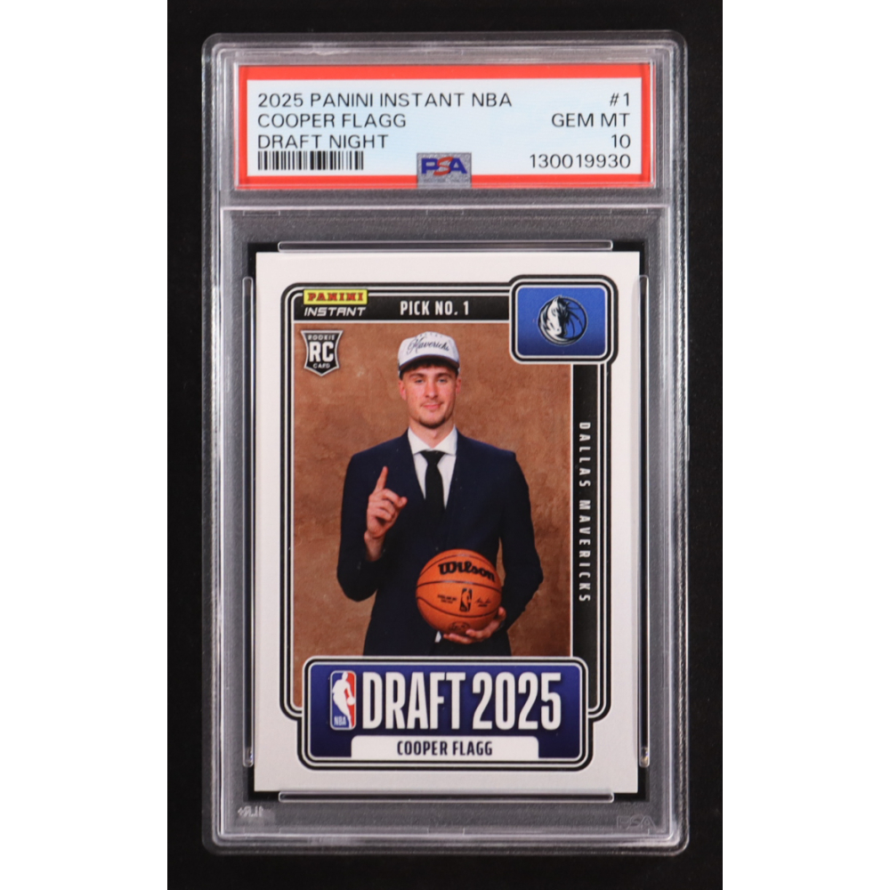 Cooper Flagg 2025-26 Panini Instant NBA Draft Night #NBADN-1 RC #1/68380 (PSA 10) at PristineAuction.com