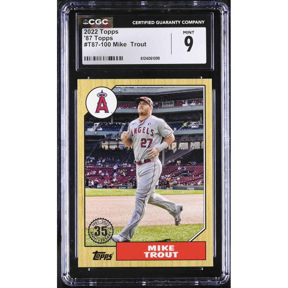 Mike  Trout 2022 Topps '87 Topps #T87-100 (CGC 9) at PristineAuction.com
