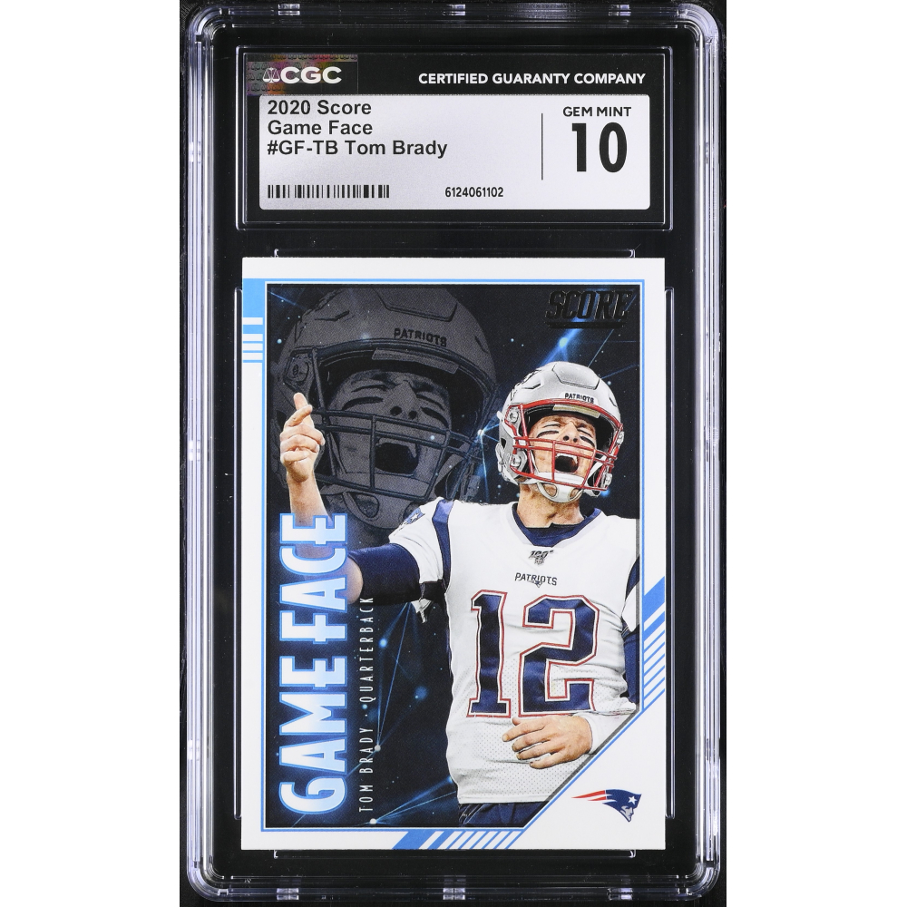 Tom Brady 2020 Score Game Face #GF-TB (CGC 10) at PristineAuction.com