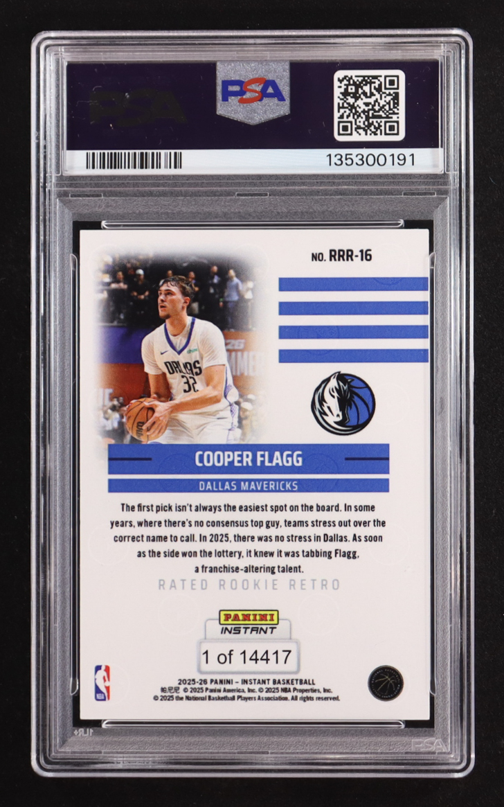 Number Rrr Cooper Flagg 2025-26 Panini Instant NBA Rated Rookie Retro #RRR-16 RC ...