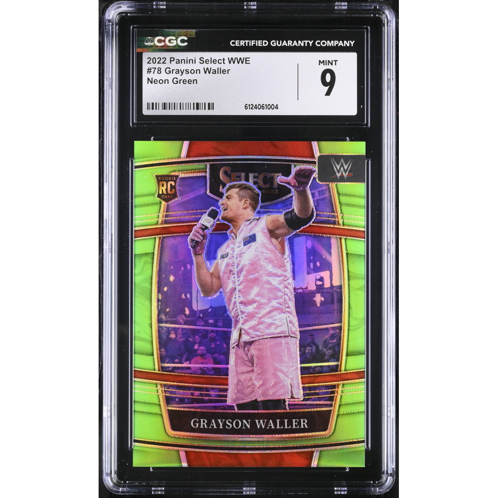 Grayson Waller 2022 Panini Select WWE Neon Green #78 #32/49 RC (CGC 9) at PristineAuction.com
