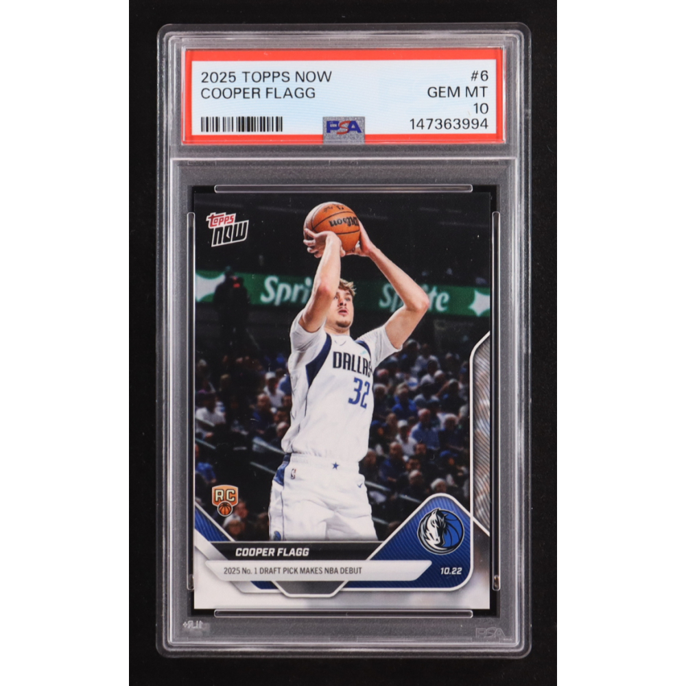 Cooper Flagg 2025 Topps Now #6 RC (PSA 10) at PristineAuction.com