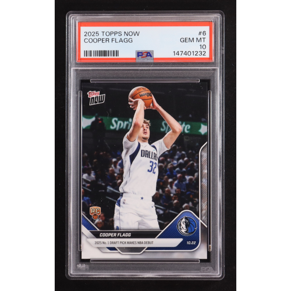 Cooper Flagg 2025 Topps Now #6 RC (PSA 10) at PristineAuction.com