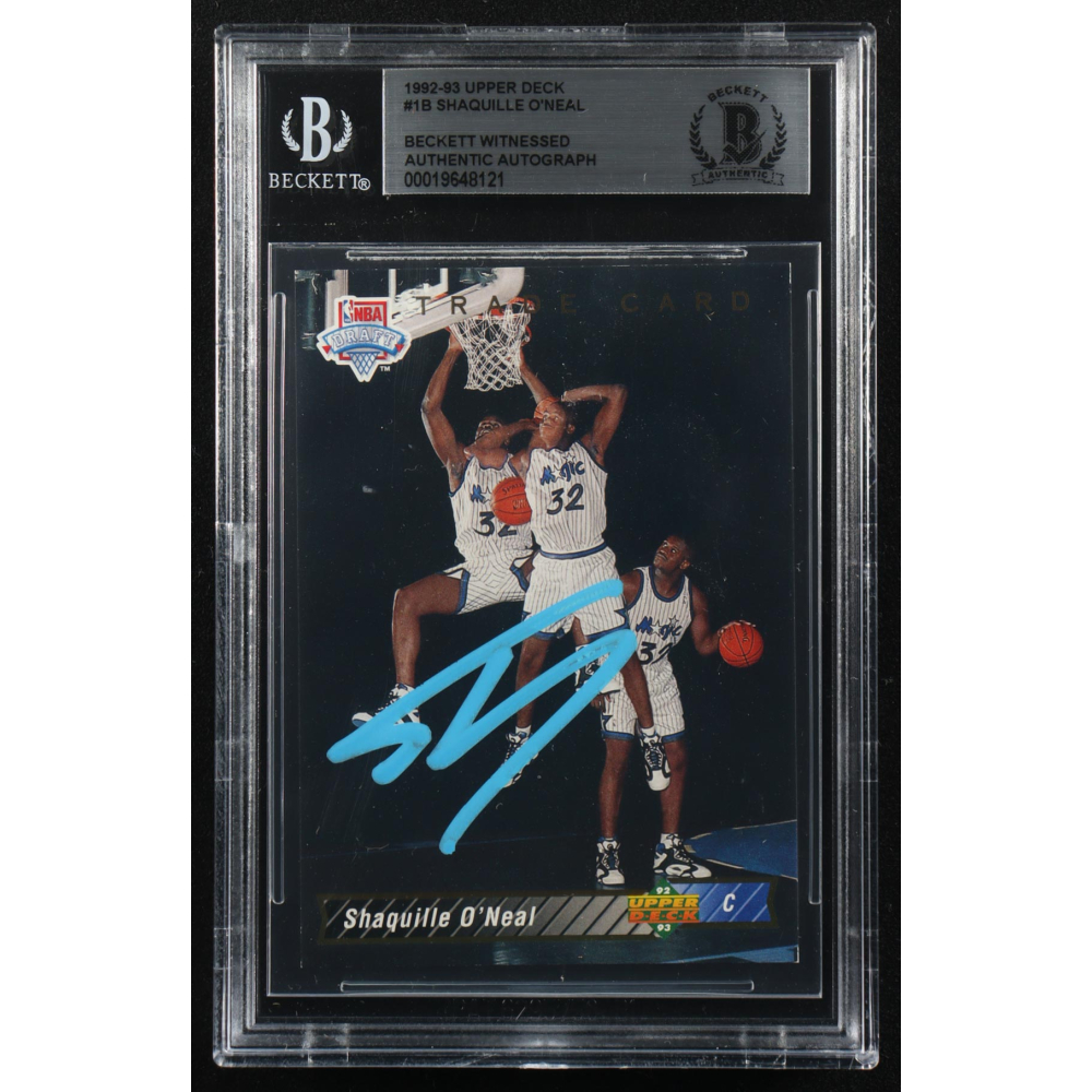 Shaquille O'Neal Signed 1992-93 Upper Deck #1B RC (BGS) at PristineAuction.com
