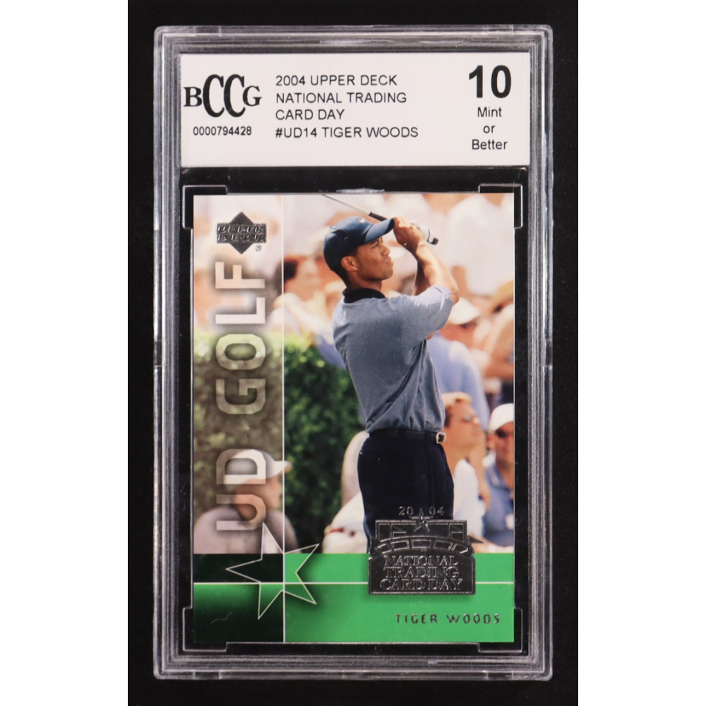 Tiger Woods 2004 Upper Deck National Trading Day #UD14 (BCCG 10) at PristineAuction.com