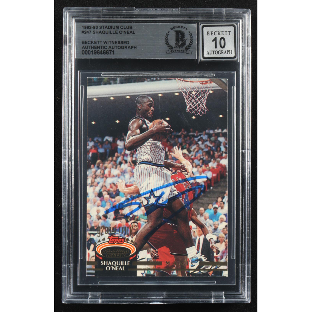 Shaquille O'Neal Signed 1992-93 Stadium Club #247 RC (BGS) at PristineAuction.com