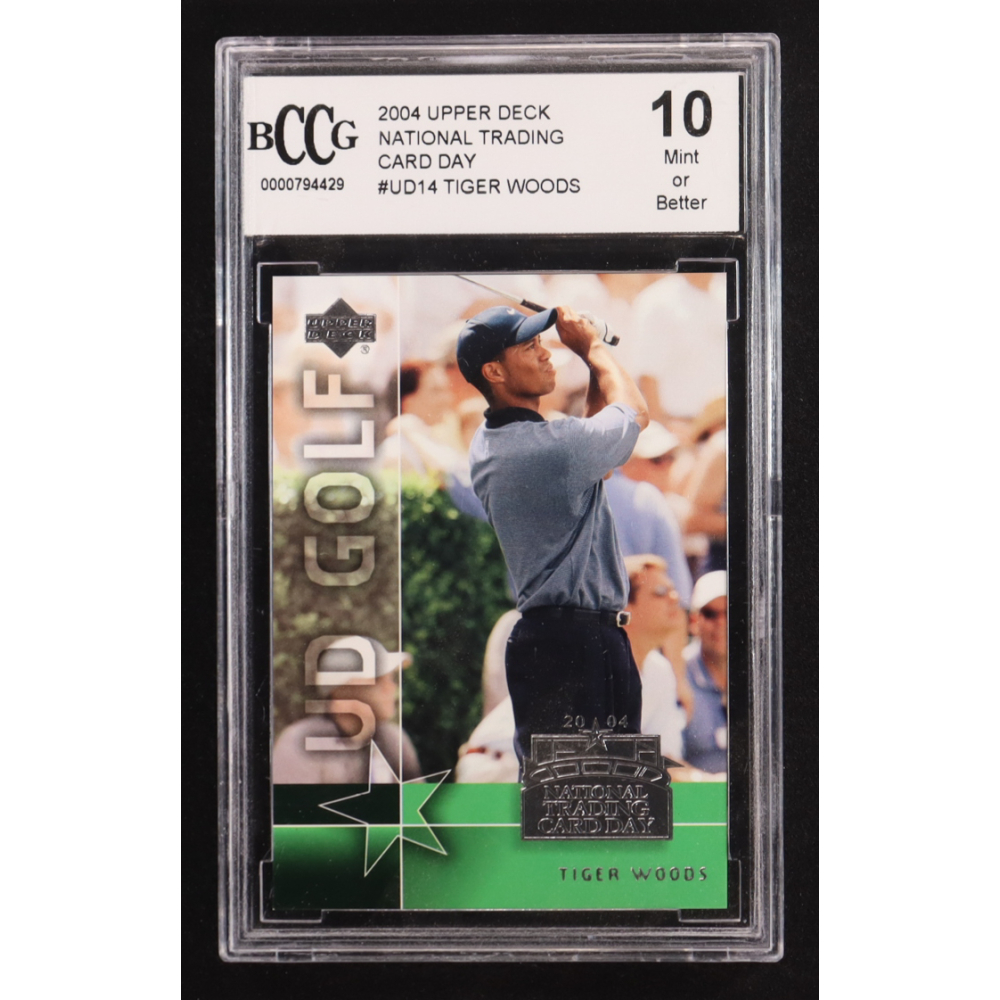Tiger Woods 2004 Upper Deck National Trading Day #UD14 (BCCG 10) at PristineAuction.com