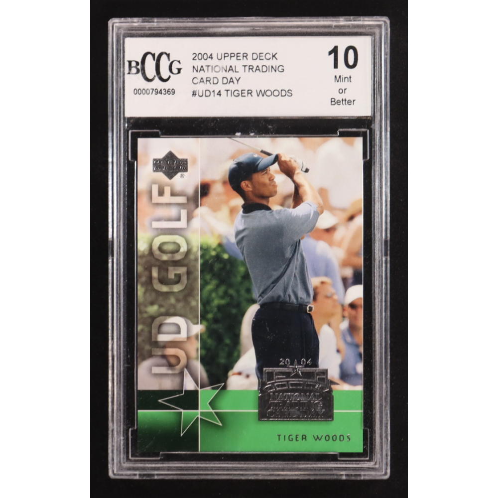 Tiger Woods 2004 Upper Deck National Trading Day #UD14 (BCCG 10) at PristineAuction.com