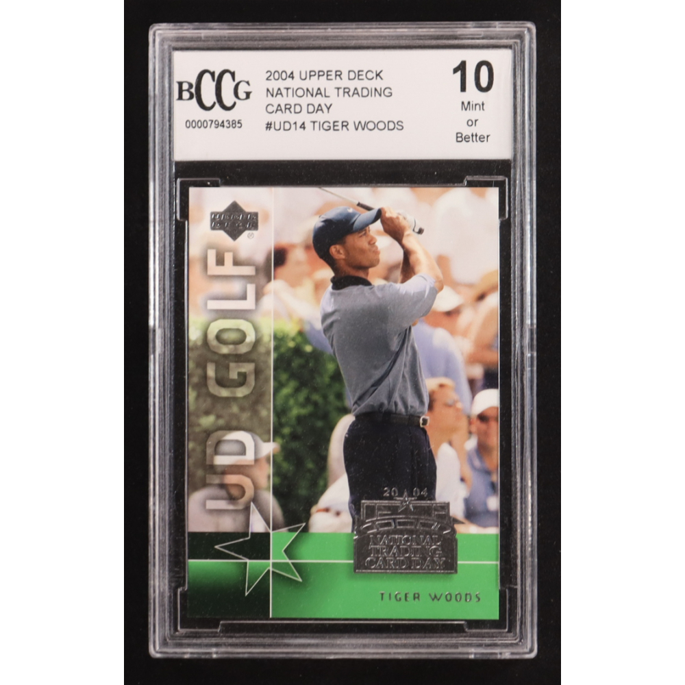 Tiger Woods 2004 Upper Deck National Trading Day #UD14 (BCCG 10) at PristineAuction.com