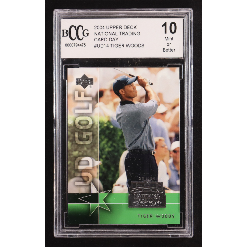 Tiger Woods 2004 Upper Deck National Trading Day #UD14 (BCCG 10) at PristineAuction.com