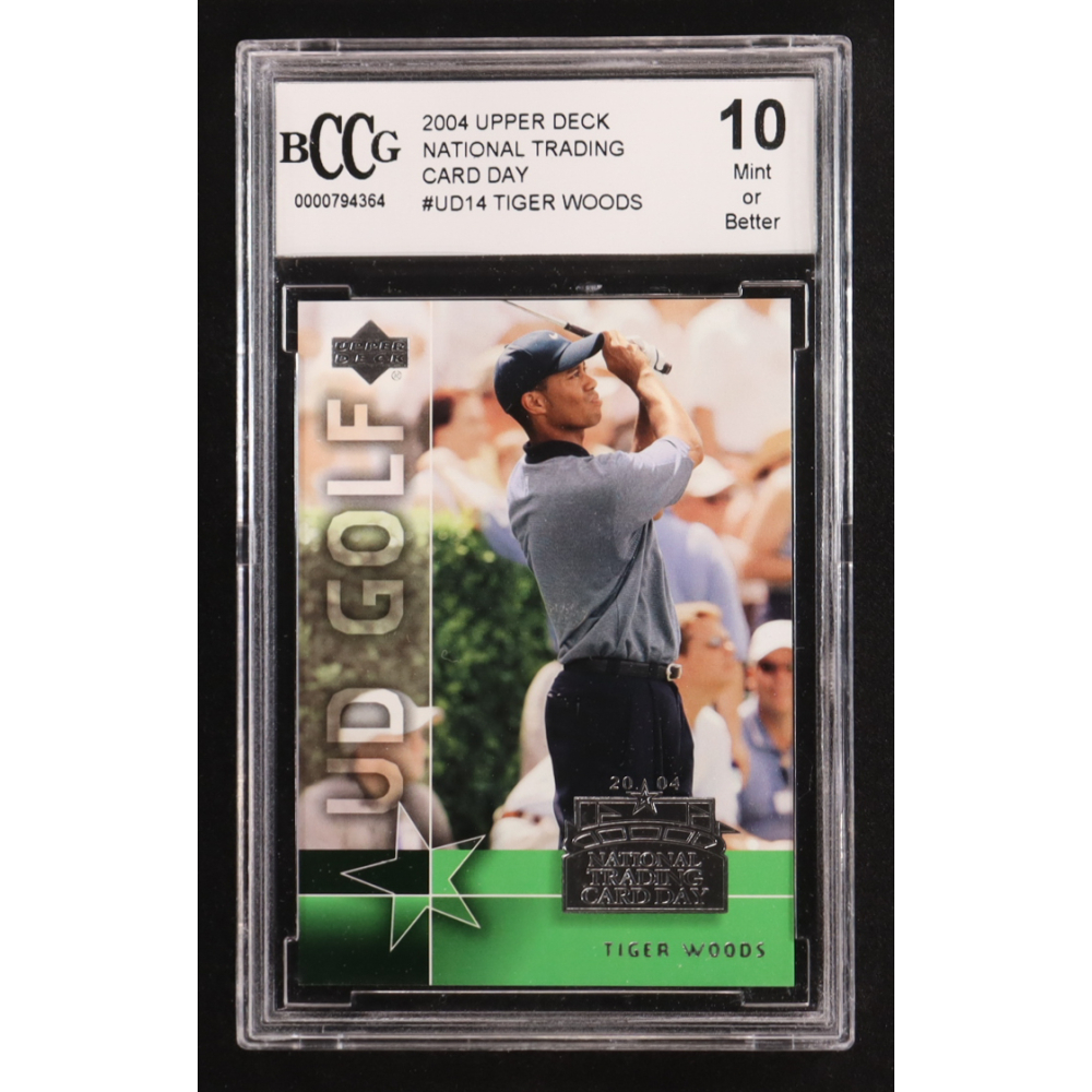 Tiger Woods 2004 Upper Deck National Trading Day #UD14 (BCCG 10) at PristineAuction.com