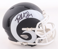 Darrel Henderson Signed Rams Throwback Alternate Speed Mini Helmet (Fanatics) at PristineAuction.com