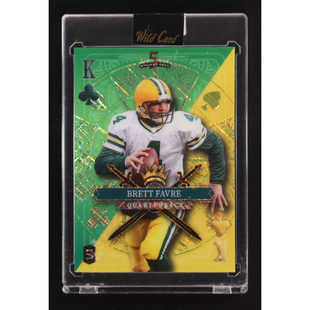 Brett Favre 2024 Wild Card 5 Card Draw Stacked Deck King Of Clubs #SDJC-BFN #1/1 at PristineAuction.com