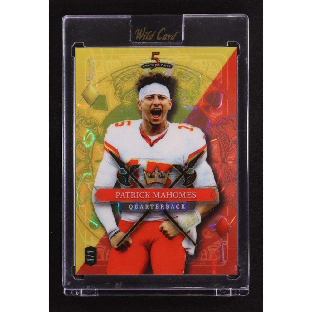 Patrick Mahomes 2024 Wild Card 5 Card Draw Stacked Deck Joker Of Diamonds #SDJD-PMN #1/1 at PristineAuction.com