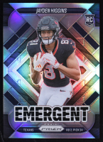 Jayden Higgins 2025 Panini Prizm Emergent Prizms Silver #14 RC at PristineAuction.com