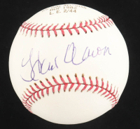 Hank Aaron Signed LE OML Stat Baseball (Steiner) at PristineAuction.com