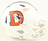RJ Harvey Signed Broncos Full-Size Throwback Alternate Speed Helmet (JSA) at PristineAuction.com
